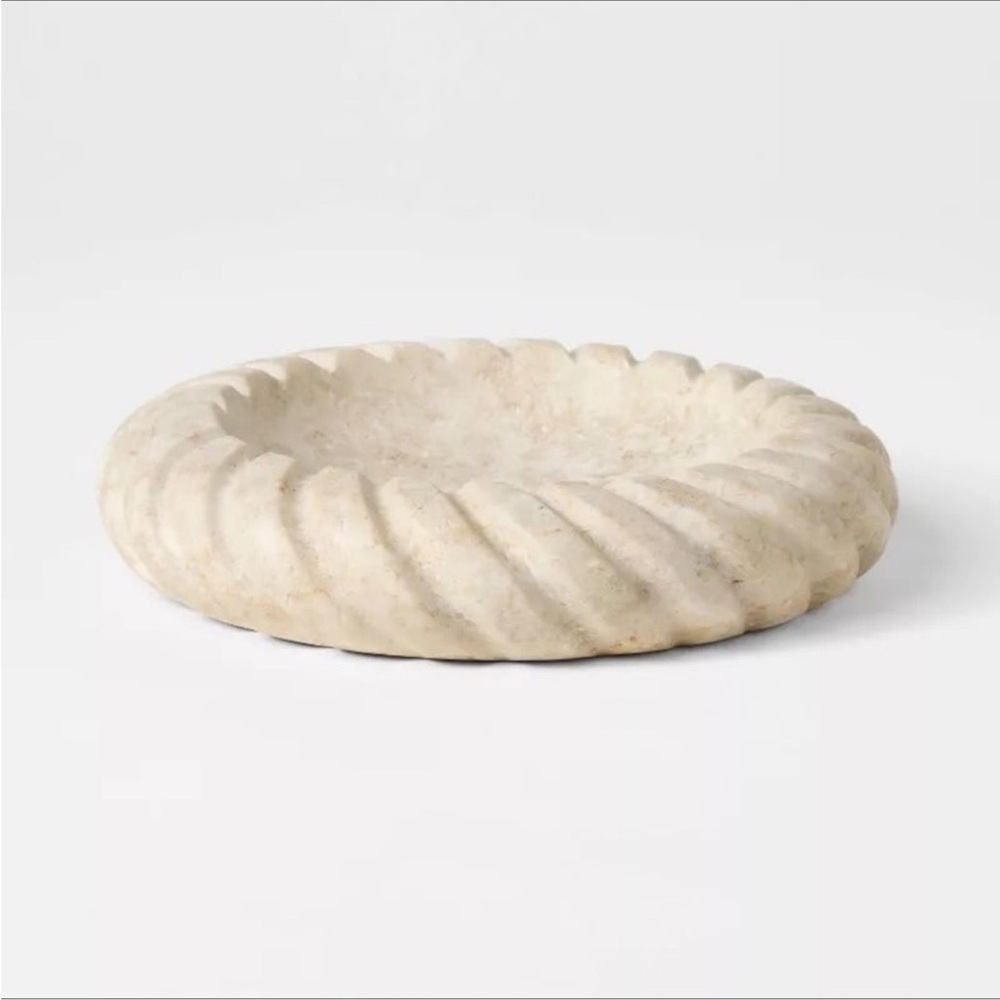 Twisted Edge Marble Dish Cream Threshold designed with Studio McGee Spring 2025